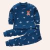 Cute Kids All-Over Print Two Pieces Pajamas MOCKUP, Toddler Boy Sleepwear Set PSD Mock-up, Children Nightwear Mockup, Adorable Pyjamas Set