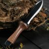 Hori Hori Garden Knife, Traditional Japanese Weeding Tool with ergonomic wooden handle. Large 7’inch blade with case