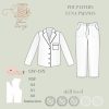 Kids Loungewear pattern pyjama set sizes 8, 9, 10, 12, 14 including easy t-shirt and elastic shorts A4 PDF downloadable sewing pattern