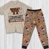 Girls jersey short sleeve jersey pyjamas