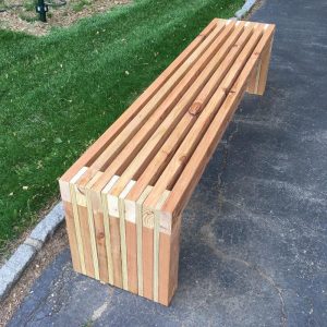 Modern Easy Slatted Bench, Simple Outdoor Wood Bench, Garden Furniture Plan, lounge bench, Patio Bench Plan, PDF Download, Woodworking Plans