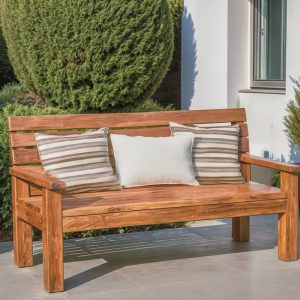 DIY 2×4 Outdoor Bench plan, Woodworking plans, Patio furniture, Outdoor patio Bench plan, Garden bench plans, diy plans, Bench with backrest