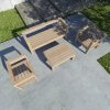 Metal Furniture Set cnc Plasma Cutting DXF Files. Outdoor Garden Patio Table, Bench, Chair Sheet Metal Working PDF Plans