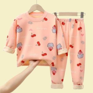 2 piece 1-13 years old pajama set, Kids Warm Pajamas Sets, Woolen Children’s Pajama Set, Big Kids Warm Pajama Sets
