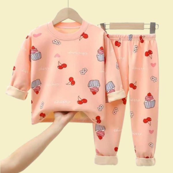 2 piece 1-13 years old pajama set, Kids Warm Pajamas Sets, Woolen Children’s Pajama Set, Big Kids Warm Pajama Sets