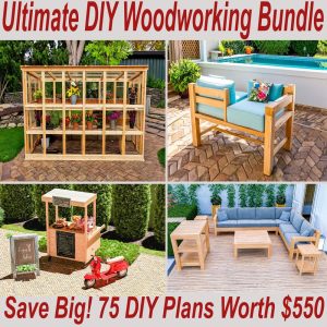 DIY Woodworking Plans Build Guide, Outdoor Garden Projects, Indoor Furniture Plans, PDF Digital Download