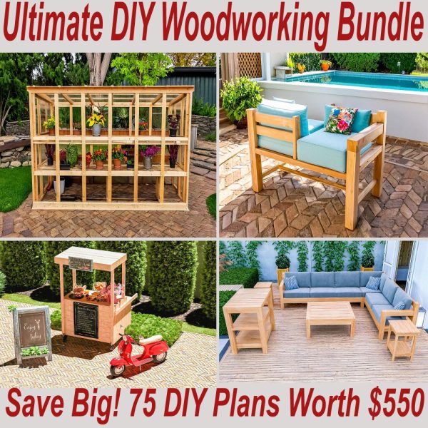 DIY Woodworking Plans Build Guide, Outdoor Garden Projects, Indoor Furniture Plans, PDF Digital Download