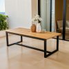 Patio Dining Table DIY Plans | Minimalist design Furniture Woodworking Plans | Step-by-Step Instruction | Imperial and Metric | 37″x101″x29″