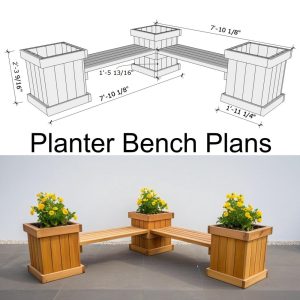 DIY Planter Bench Plans – Beginner-Friendly Woodworking Project | PDF Instant Download