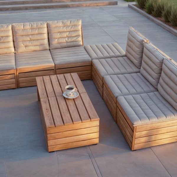 Modular Couch Plan- Patio Sofa Set-Coffee Table- Outdoor Furniture- Couch Blueprint- Patio Sofa- Patio furniture plans- Woodworking Plans